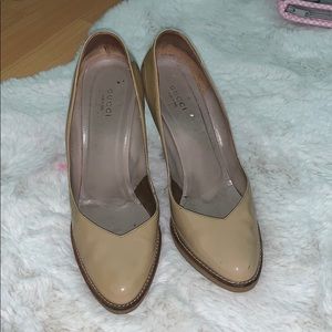 Gucci patten leather heels